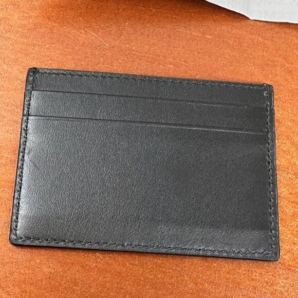 Authentic Gucci Black and Gold Double Sided Designer Leather Card Holder New - Picture 4 of 6